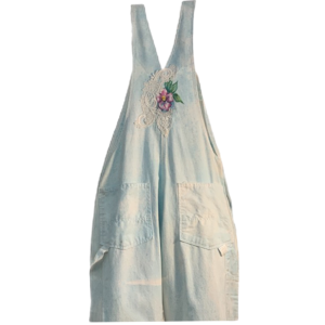 Overalls with Pink Wild Roses