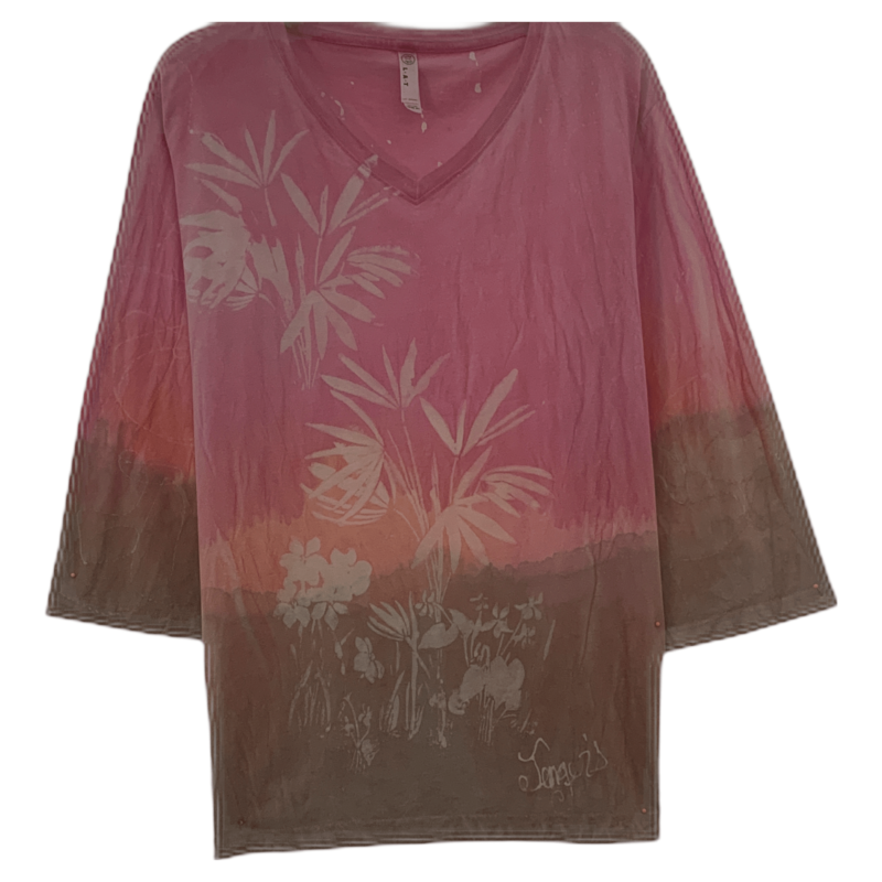 Jersey V-Neck in Pink Earth