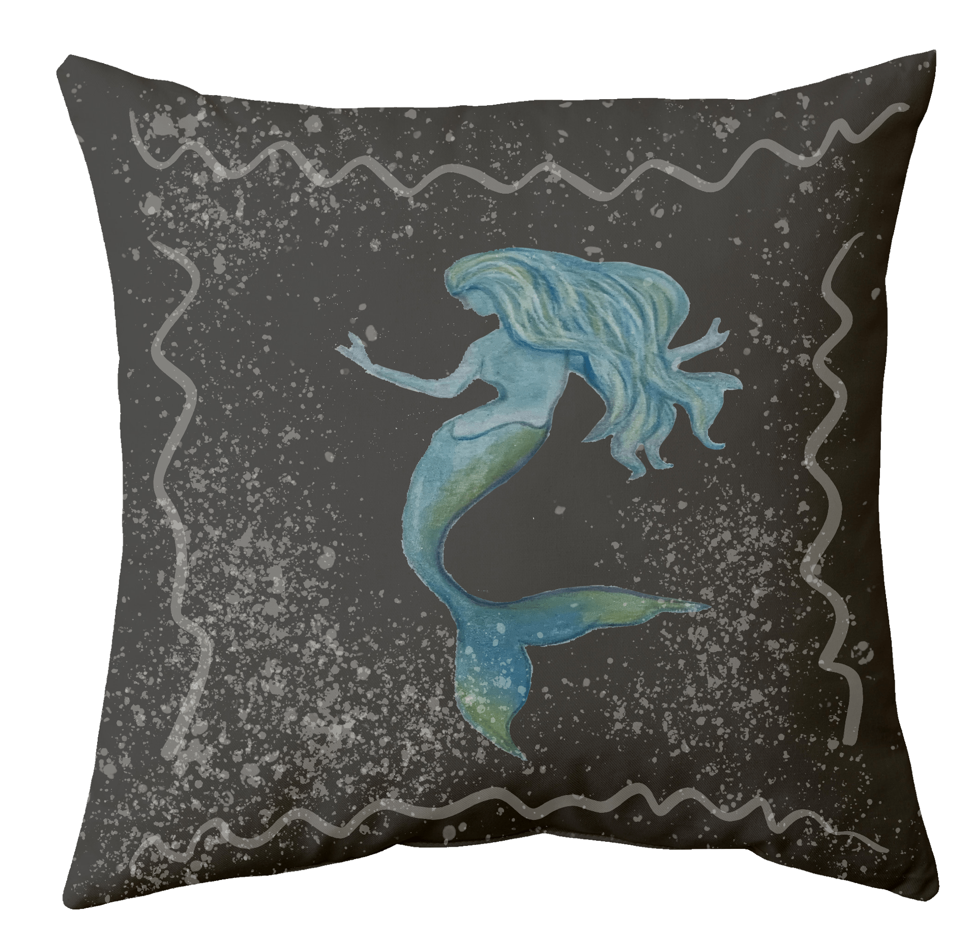 square pillow mermaid